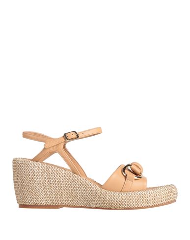 Bruno Premi Woman Espadrilles Sand Size 10 Leather, Jute In Beige
