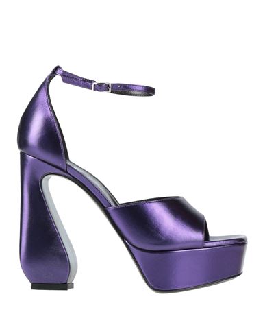 SI ROSSI BY SERGIO ROSSI SI ROSSI BY SERGIO ROSSI WOMAN SANDALS PURPLE SIZE 8 LEATHER 