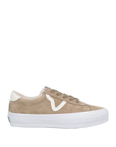 Vans Woman Sneakers Khaki Size 9 Leather In Beige