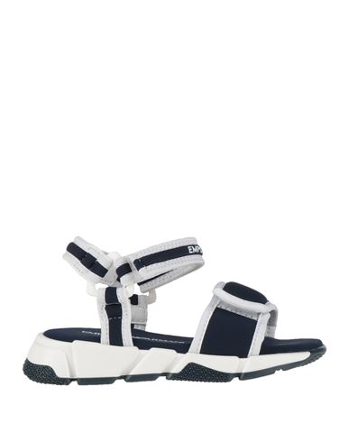 Emporio Armani Toddler Boy Sandals Navy Size 10c Textile Fibers In Navy