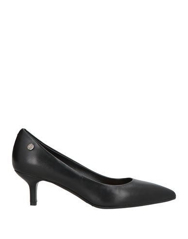 Pollini Woman Pumps Black Size 7 Calfskin In Black