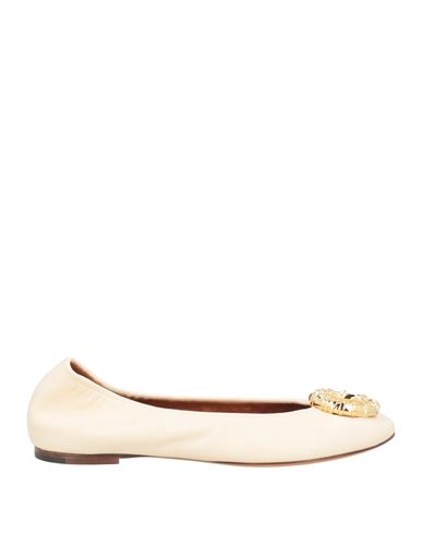 Lanvin Woman Ballet Flats Cream Size 7 Lambskin In Multi