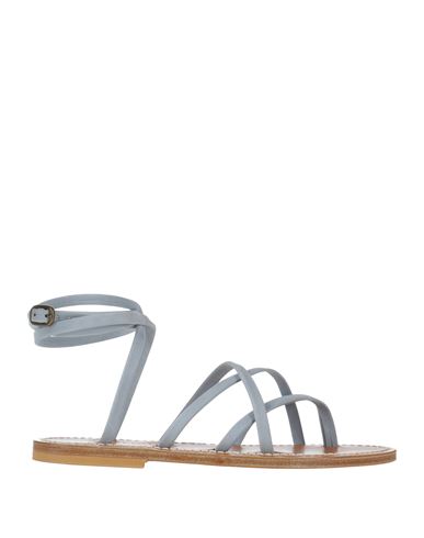 Kjacques K. Jacques St. Tropez Woman Thong Sandal Sky Blue Size 7 Leather