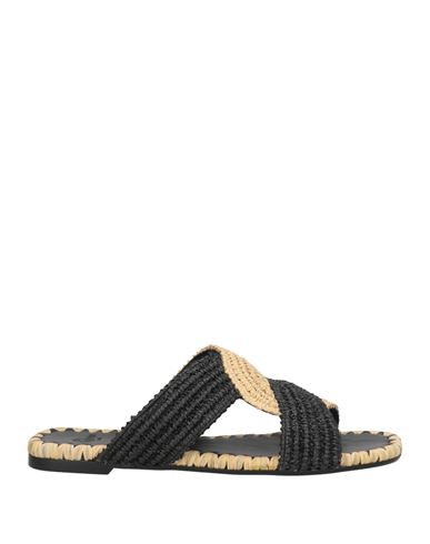 Shop Castaã±er Castañer Woman Sandals Black Size 7.5 Textile Fibers