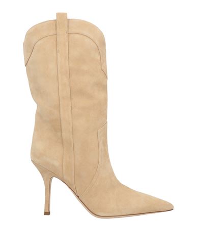 Paris Texas Woman Ankle Boots Beige Size 11 Leather In Beige
