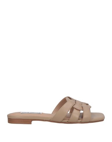 Steve Madden Woman Sandals Beige Size 8 Leather In Beige