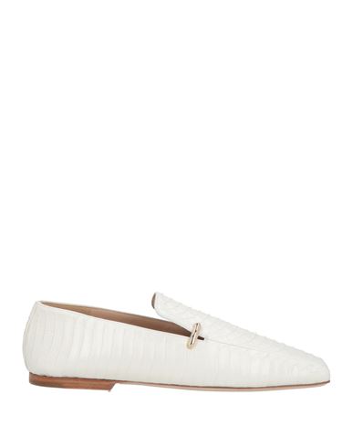 St John St. John Woman Loafers White Size 7 Leather In Animal Print