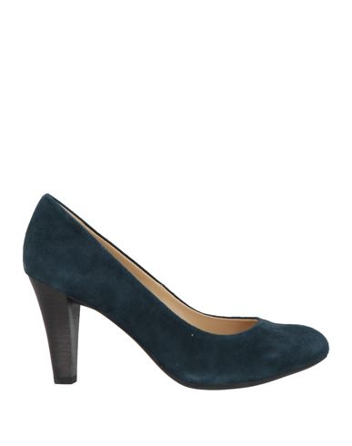 Geox Woman Pumps Navy Size 5 Leather In Navy
