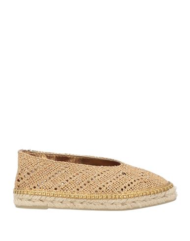 Castaã±er Castañer Woman Espadrilles Gold Size 6.5 Textile Fibers