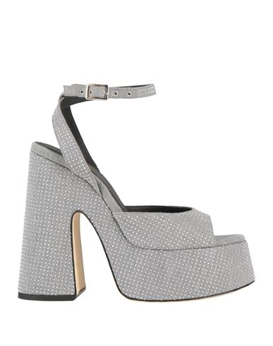 VIC MATIE VIC MATIĒ WOMAN SANDALS GREY SIZE 8 TEXTILE FIBERS 