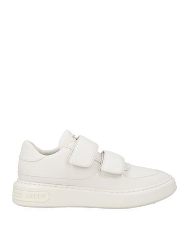 Bally Woman Sneakers Off White Size 5.5 Lambskin In Off White