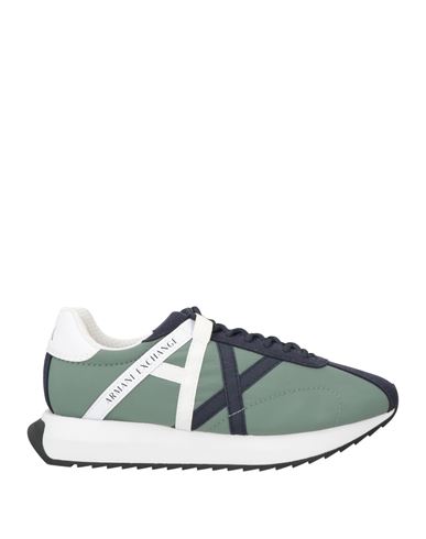 Armani Exchange Man Sneakers Sage Green Size 8.5 Polyamide, Elastane, Polyurethane In Sage Green