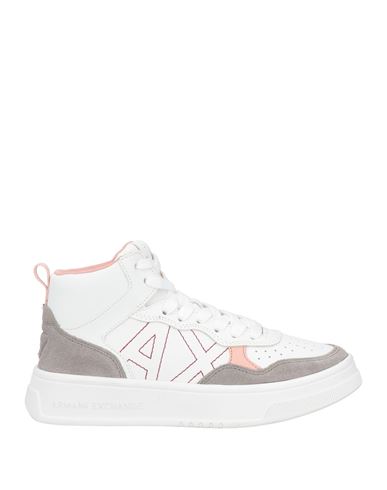 Armani Exchange Woman Sneakers Grey Size 7.5 Polyester, Polyurethane, Cow Leather In Grey