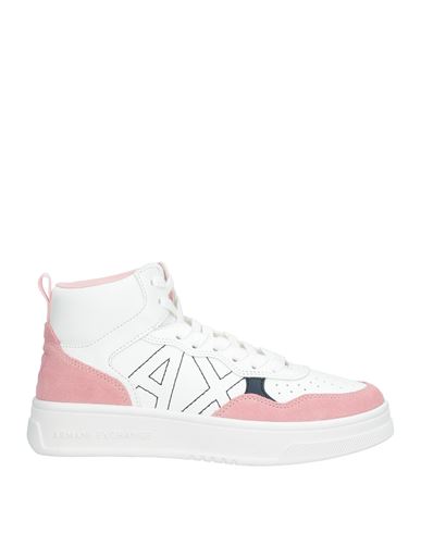 Armani Exchange Woman Sneakers Light Pink Size 7.5 Polyester, Polyurethane, Cow Leather In Pink
