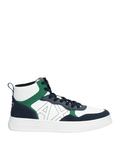 Armani Exchange Man Sneakers Midnight Blue Size 9 Polyester, Polyurethane Coated In Blue