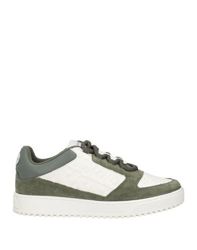 Emporio Armani Man Sneakers Military Green Size 8 Cow Leather, Polyester, Polyurethane In Green