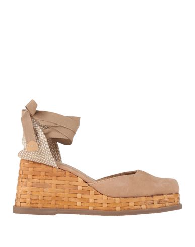 Shop Castaã±er Castañer Woman Espadrilles Beige Size 7.5 Leather