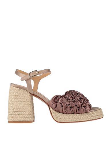 Castaã±er Castañer Woman Espadrilles Khaki Size 7.5 Textile Fibers In Beige