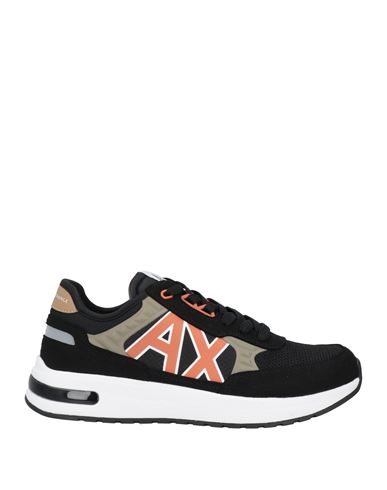 Armani Exchange Man Sneakers Black Size 9 Polyester, Polyurethane In Black