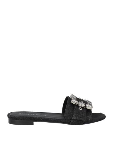ROBERTO FESTA ROBERTO FESTA WOMAN SANDALS BLACK SIZE 7 TEXTILE FIBERS 