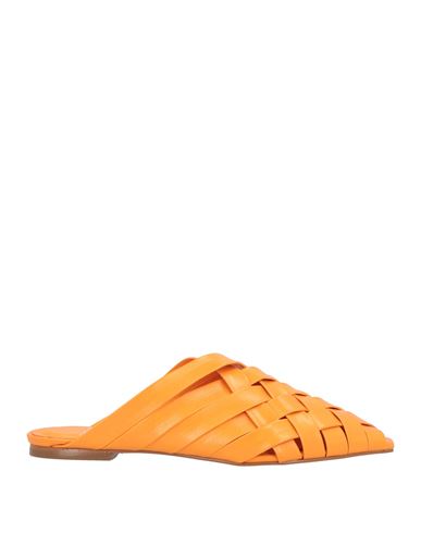Carrano Woman Mules & Clogs Orange Size 7 Leather In Orange