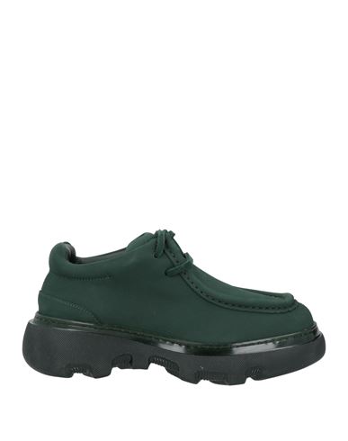 Burberry Woman Ankle Boots Dark Green Size 7 Leather In Green
