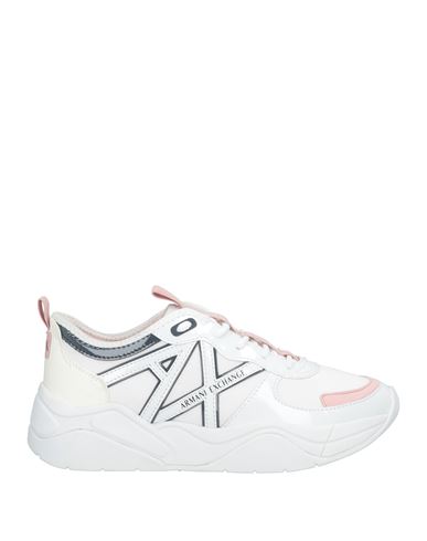 Armani Exchange Woman Sneakers Off White Size 6.5 Polyester, Polyurethane In Off White