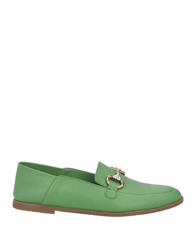 Carpe Diem Woman Loafers Green Size 8 Leather In Green