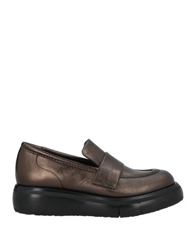 Paloma Barceló Woman Loafers Gunmetal Size 7 Leather