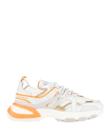 Serafini Woman Sneakers White Size 7 Leather, Textile Fibers