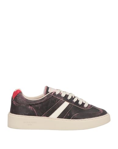 Serafini Woman Sneakers Plum Size 7 Leather In Purple
