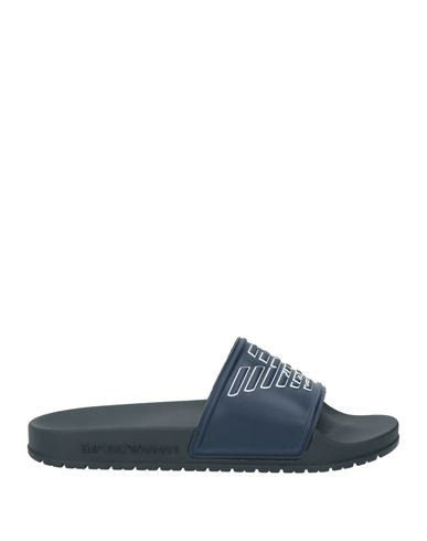 Emporio Armani Woman Sandals Navy Size 7.5 Plastic In Navy