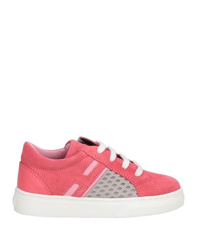 Hogan Toddler Girl Sneakers Coral Size 10c Leather In Red