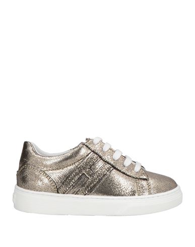 Hogan Toddler Girl Sneakers Gold Size 10c Leather In Gold