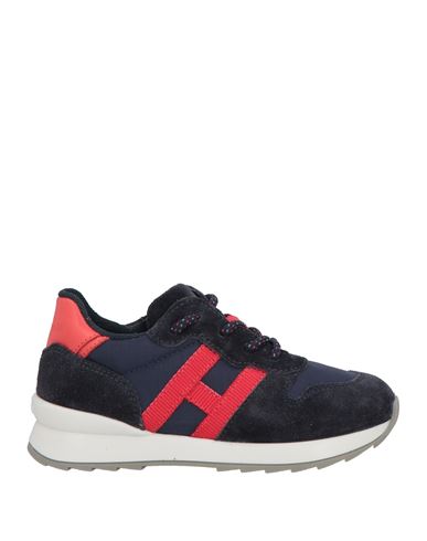 Shop Hogan Toddler Sneakers Midnight Blue Size 10c Leather, Textile Fibers