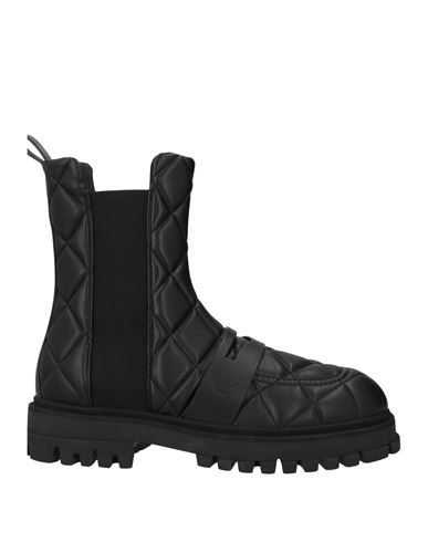 Emporio Armani Man Ankle Boots Black Size 9 Polyester, Polyurethane In Black