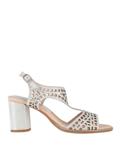 Callaghan Woman Sandals Light Grey Size 8 Leather In Grey