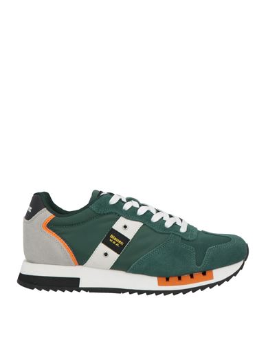 Blauer Man Sneakers Green Size 7.5 Leather In Green