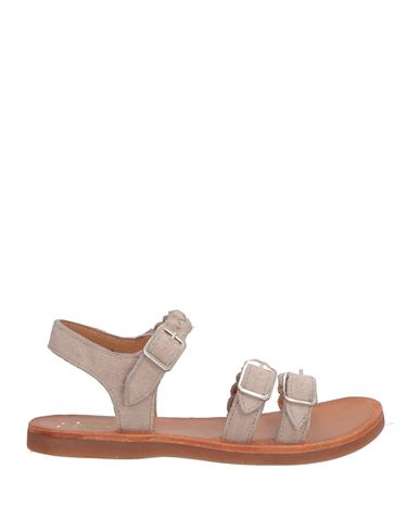 Pom D'api Toddler Girl Sandals Taupe Size 9c Leather In Grey