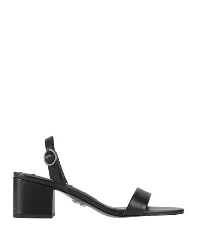 Steve Madden Woman Sandals Black Size 7 Leather In Black
