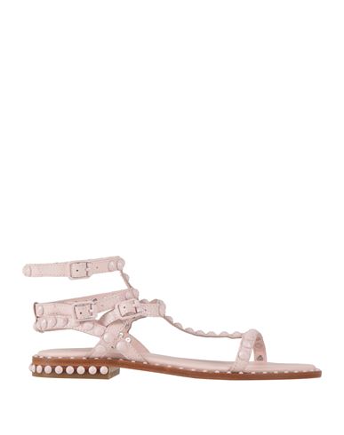 Ash Woman Sandals Light Pink Size 5 Soft Leather In Pink