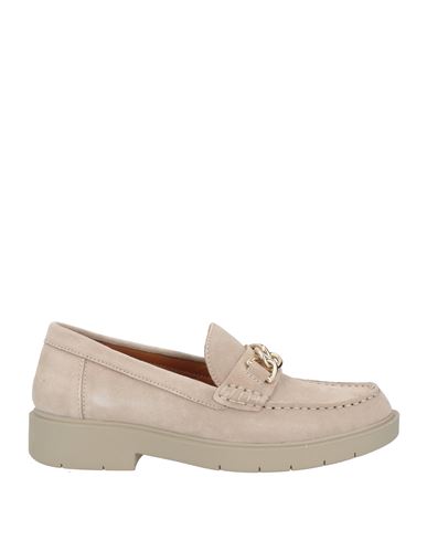 Geox Woman Loafers Light Grey Size 8 Leather In Grey