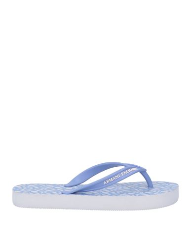 Armani Exchange Woman Thong Sandal Lilac Size 7.5 Rubber In Purple