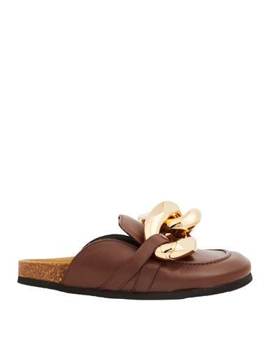 Jw Anderson Woman Mules & Clogs Brown Size 9 Leather