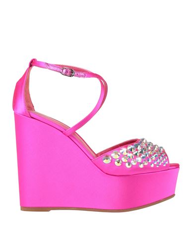 Le Silla Woman Sandals Fuchsia Size 8 Textile Fibers