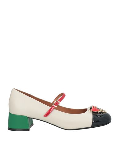 Jeffrey Campbell Jitterbug Cap Toe Mary Jane Pump In White