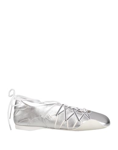 Jeffrey Campbell Woman Ballet Flats Silver Size 7 Leather In Silver