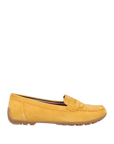 Geox Woman Loafers Marigold Size 8 Leather In Yellow