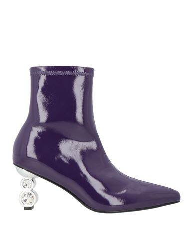 Kat Maconie Woman Ankle Boots Dark Purple Size 5 Goat Skin In Purple