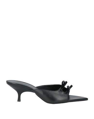 Gia Borghini Woman Sandals Black Size 6 Leather